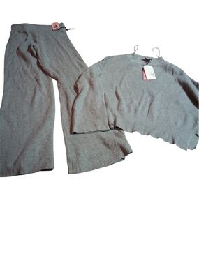 Ribbed Knit Two-Piece Set - Taupe